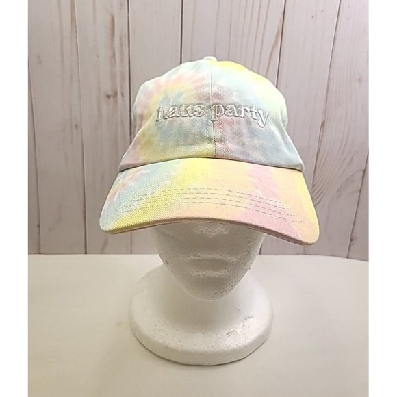 David And Young Women's Haus Party Embroidered Baseball Cap Pastel Tie Dye w Tag - Picture 2 of 9